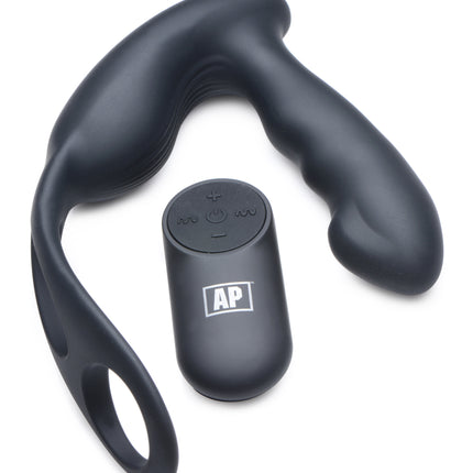 7X P-Strap Milking and Vibrating Prostate Stimulator with Cock and Ball Harness - Sex Toys