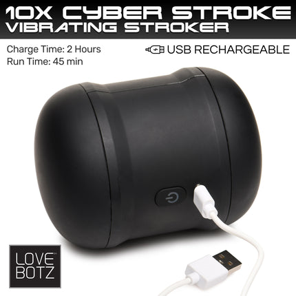 10X Cyber Stroke Vibrating Masturbator - Sex Toys