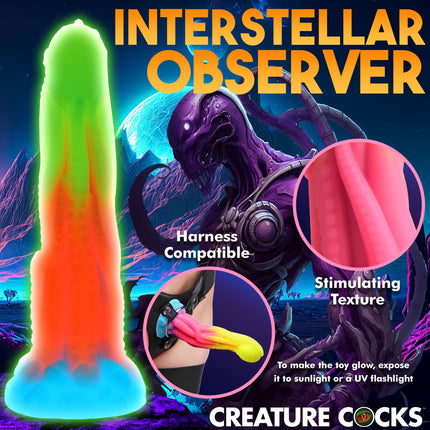 Tenta-Glow Glow-In-The-Dark Silicone Dildo - Sex Toys