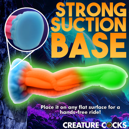 Tenta-Glow Glow-In-The-Dark Silicone Dildo - Sex Toys