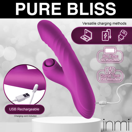 Bumping Bunny Thrusting & Pulsing Silicone Rabbit Vibrator - Sex Toys