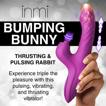 Bumping Bunny Thrusting & Pulsing Silicone Rabbit Vibrator - Sex Toys