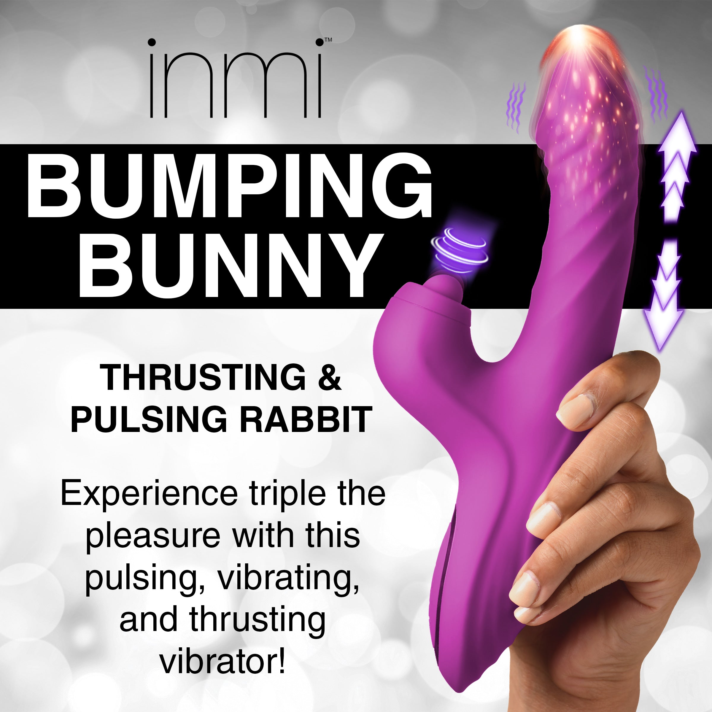 Bumping Bunny Thrusting & Pulsing Silicone Rabbit Vibrator Kink Store Bumping Bunny Thrusting & Pulsing Silicone Rabbit Vibrator Kink Store