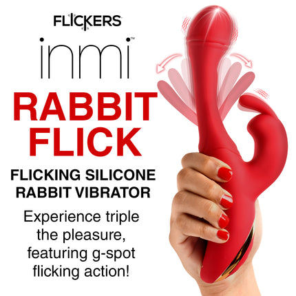 Flicking Silicone Rabbit Vibrator - Sex Toys