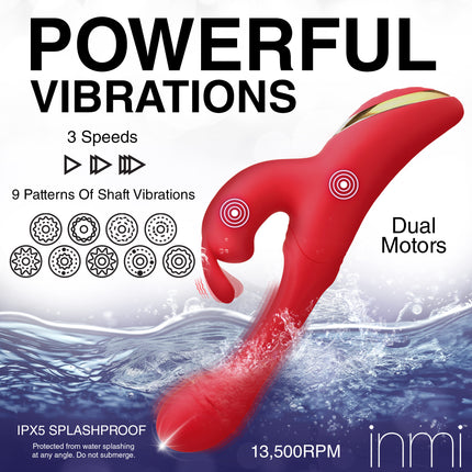 Flicking Silicone Rabbit Vibrator - Sex Toys