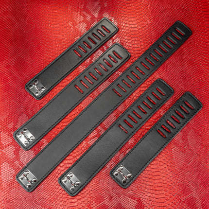 Secure Leather Bondage Five Piece Restraint Set