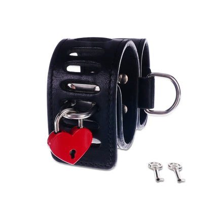 Secure Cuffs with D-Rings and Locks by Kink - Bondage Toys