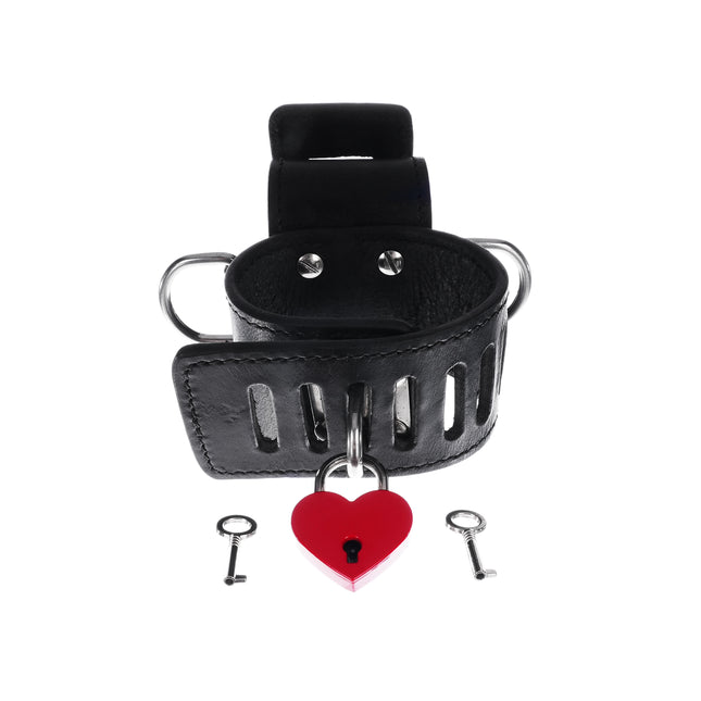 Secure Cross Cuff with D-rings and Locks by Kink - Bondage Toys