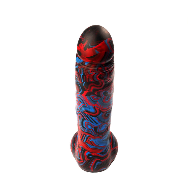 Shadowcaster 8" Silicone Dildo Vapor Blue and Red by Kink - Sex Toys