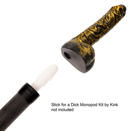 Fusion Rod 8.5” Silicone Dildo Vapor Gold by Kink - Sex Toys