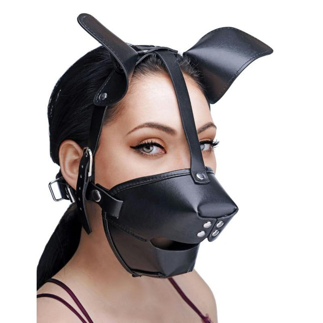 Pup Puppy Play Hood and Breathable Ball Gag - BDSM Toys