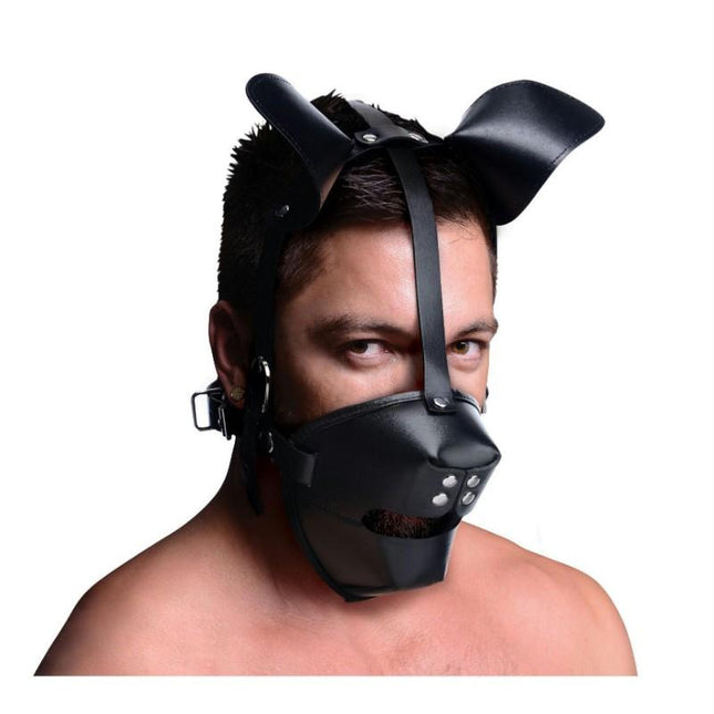Pup Puppy Play Hood and Breathable Ball Gag - BDSM Toys