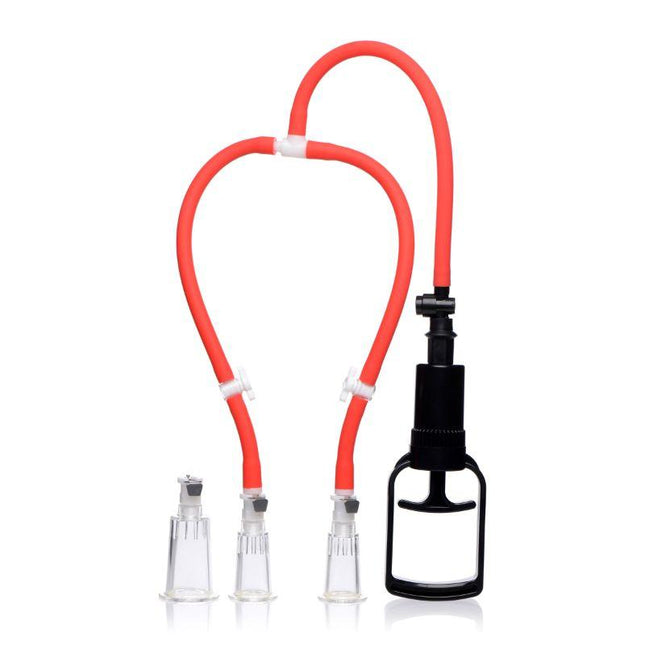 3-Way Suck Her Nipple and Clit Pump System - BDSM Toys