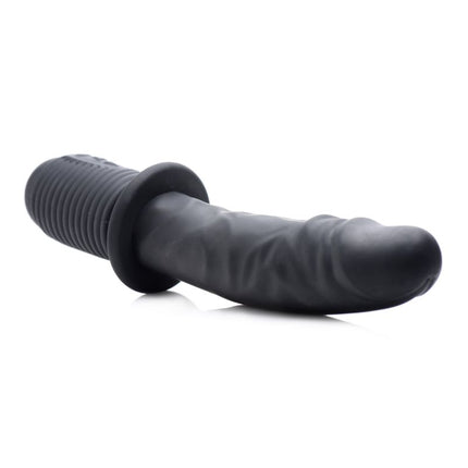 Power Pounder Vibrating and Thrusting Silicone Dildo - Black - Sex Toys