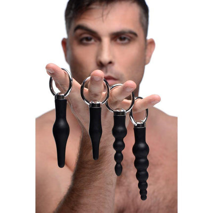 4 Piece Silicone Anal Ringed Rimmer Set - Sex Toys