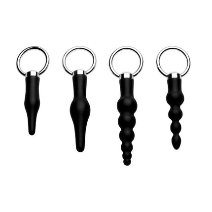 4 Piece Silicone Anal Ringed Rimmer Set - Sex Toys