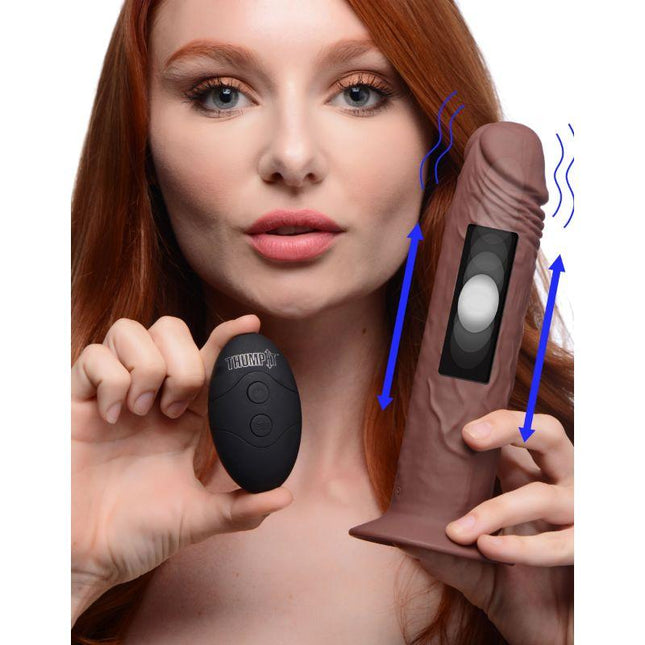 7X Remote Control Vibrating and Thumping Dildo - Sex Toys