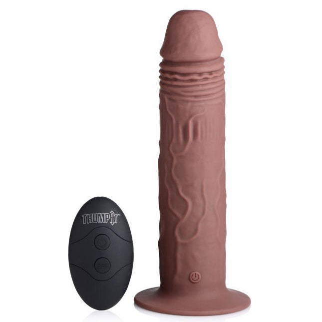 7X Remote Control Vibrating and Thumping Dildo - Sex Toys