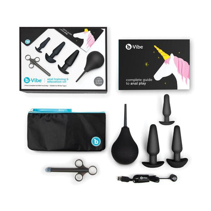 b-Vibe 7-Piece Anal Training & Education Set Black - Sex Toys