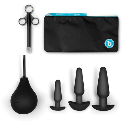 b-Vibe 7-Piece Anal Training & Education Set Black - Sex Toys
