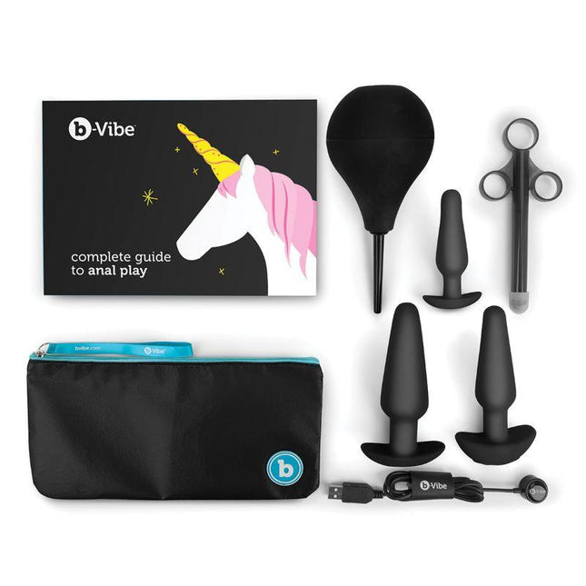 b-Vibe 7-Piece Anal Training & Education Set Black - Sex Toys