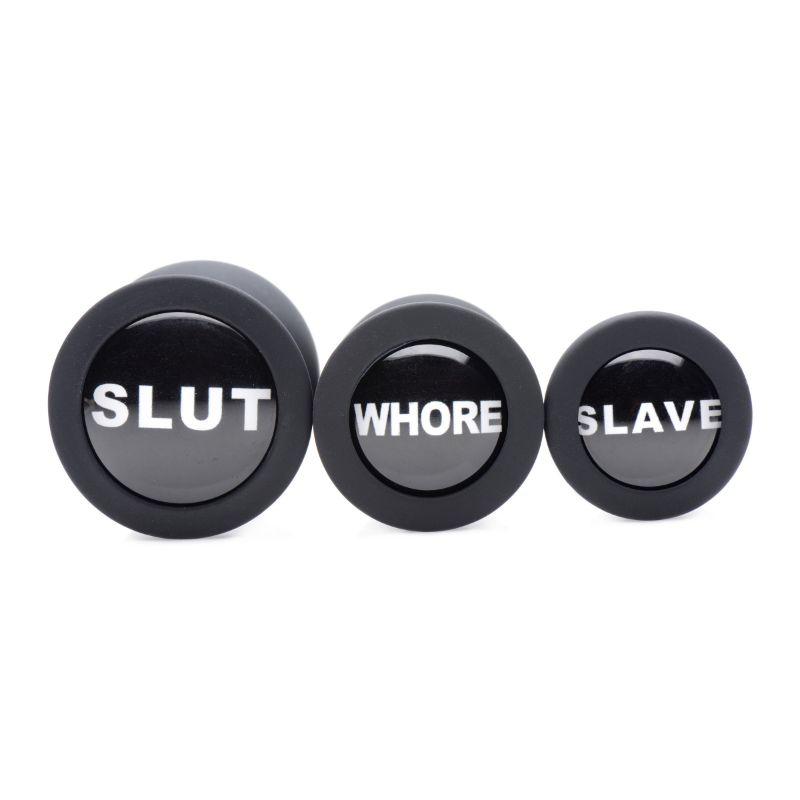Dirty Words Anal Plug Set | KinkStore Kink Store Dirty Words Anal Plug Set | KinkStore Kink Store