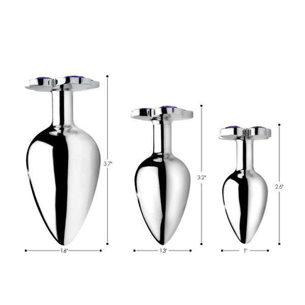 Flower Hearts Anal Plug Set - Sex Toys