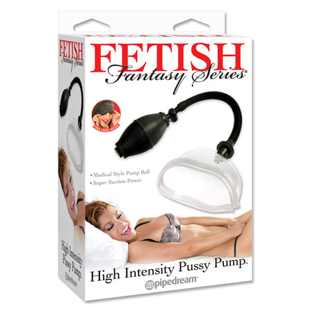 Pipedream Fetish Fantasy Series High Intensity Pussy Pump Clear/Black - BDSM Toys