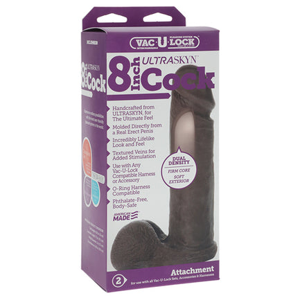 Vac-U-Lock - 8-Inch ULTRASKYN Cock Black - Sex Toys
