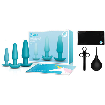 b-Vibe 7-Piece Anal Training & Education Set Teal - Sex Toys