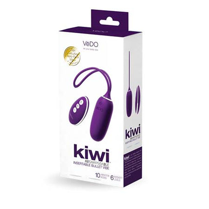 Vedo Kiwi Rechargeable Insertable Bullet Deep Purple - Sex Toys