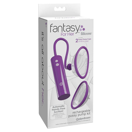 Fantasy For Her Rechargeable Pussy Pump Kit Silicone - BDSM Toys
