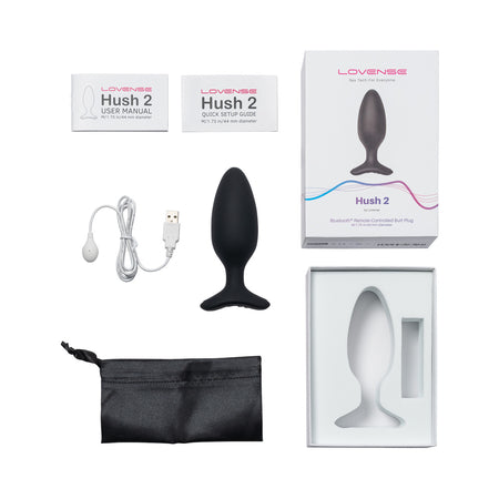 Lovense Hush 2 Remote-Controlled Vibrating Butt Plug - Sex Toys