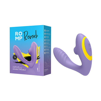 ROMP Reverb Rechargeable Silicone Clitoral and G-Spot Stimulator Purple - Sex Toys