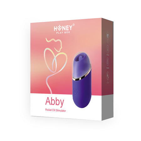 Honey Play Box Abby Mini Clit Tongue Licking Vibrator Purple - Sex Toys