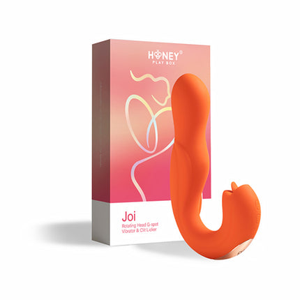 Honey Play Box Joi Rotating Head G-spot Vibrator and Clit Licker Orange - Sex Toys