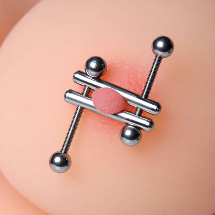 Twin Screws Nipple Press - BDSM Toys