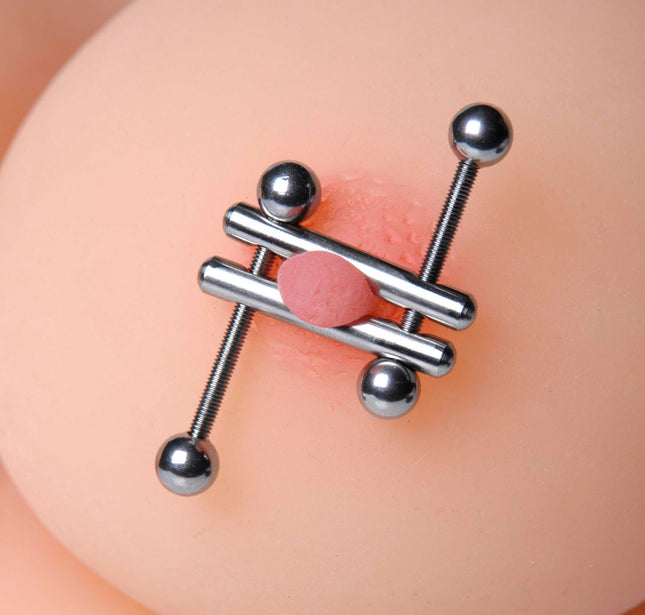 Twin Screws Nipple Press - BDSM Toys