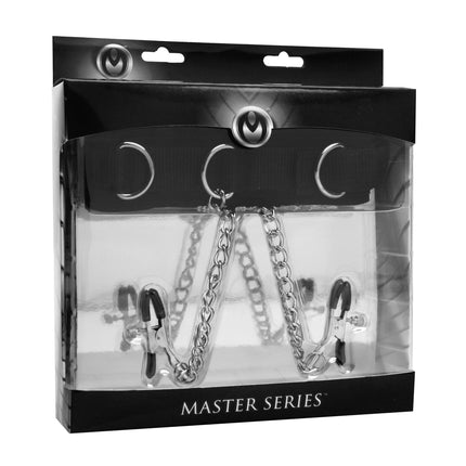 Submission Collar and Nipple Clamp Union - BDSM Toys
