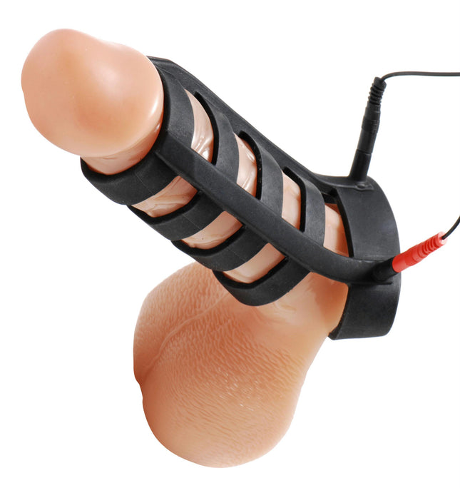 Power Cage Silicone E-Stim Cock and Ball Sheath - Electro Toys