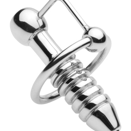 XL Ribbed Urethral Sound with Hollow Core - BDSM Toys