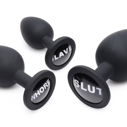 Dirty Words Anal Plug Set - Sex Toys