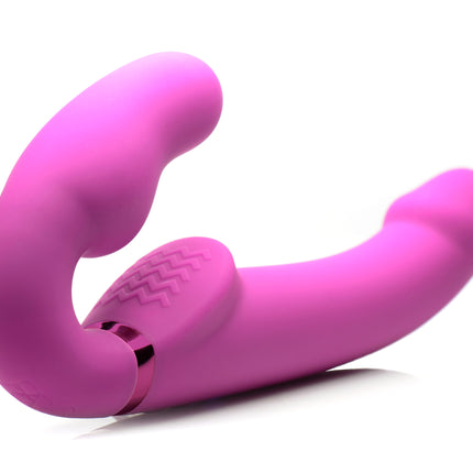 Remote Control Inflatable Vibrating Ergo Fit Strapless Strap-On - Sex Toys