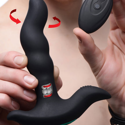 Rimstatic Curved Rotating Plug with Remote - Sex Toys