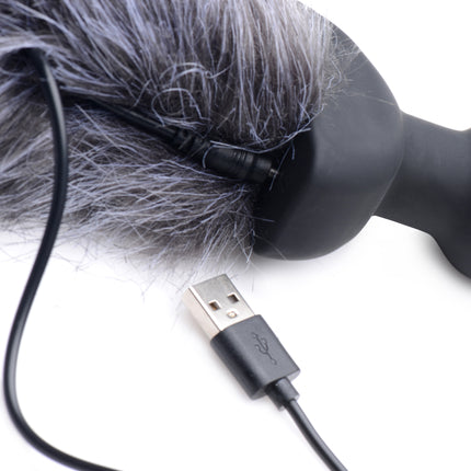 Remote Control Vibrating Fox Tail Anal Plug - Sex Toys