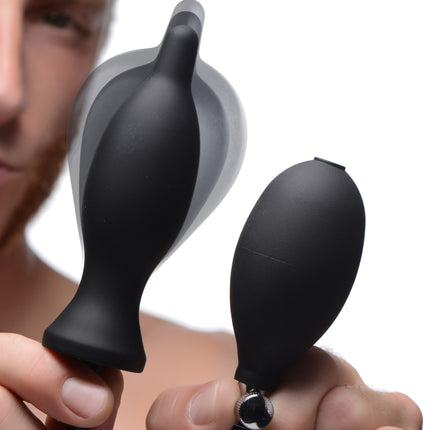 Dark Inflator Silicone Inflatable Anal Plug - Sex Toys