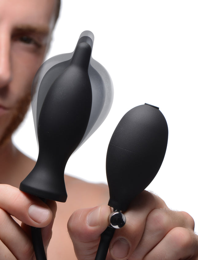 Dark Inflator Silicone Inflatable Anal Plug - Sex Toys