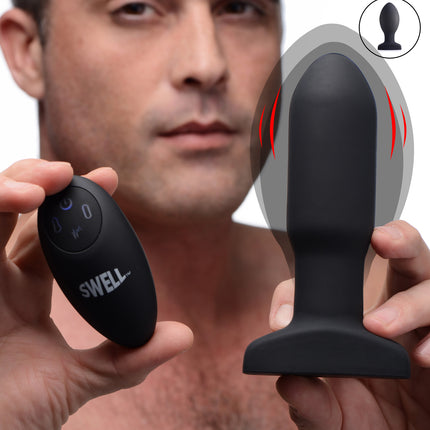 Worlds First Remote Control Inflatable 10X Vibrating Missile Silicone Anal Plug - Sex Toys