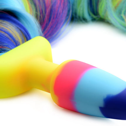 Rainbow Unicorn Tail Anal Plug - Sex Toys