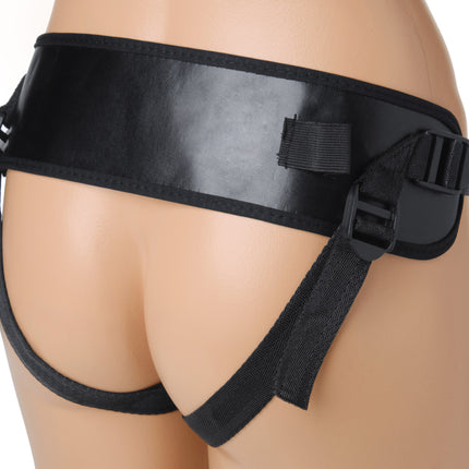 10X Groove Harness with Vibrating and Rotating Silicone Dildo - Sex Toys